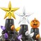 Casafield Hand Painted Ceramic Christmas Tree, 24-Inch Pre-Lit Tree with 148 Multi Color Lights and 2 Star Toppers